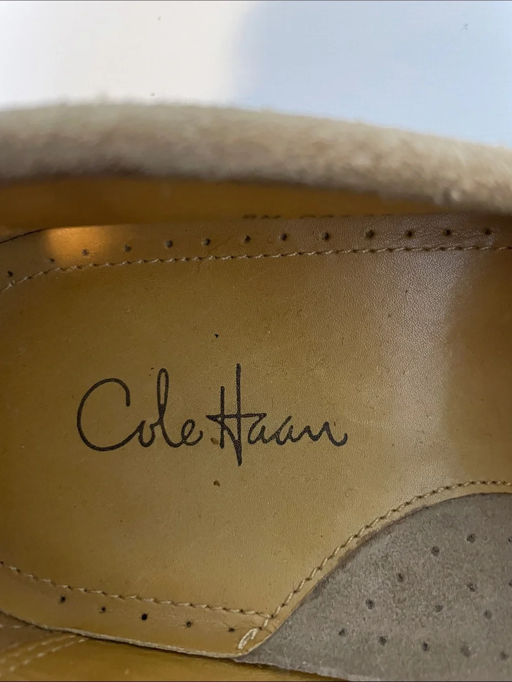 Cole Haan Men's Suede Leather Penny Loafers in Tan - Sz 9